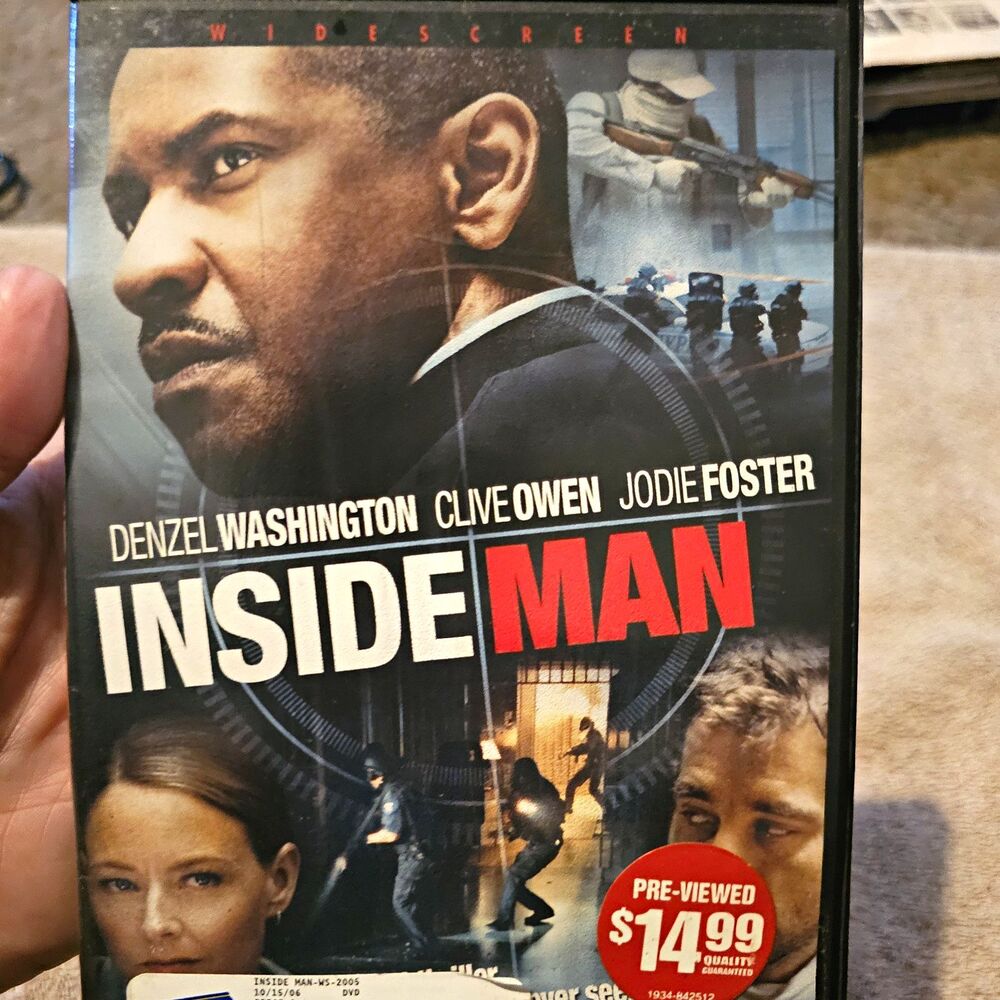 Universal Inside Man (DVD, Widescreen, 2006) Denzel Washington Spike Lee